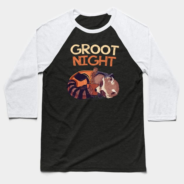 Groot Night - Ver Black Baseball T-Shirt by Susto